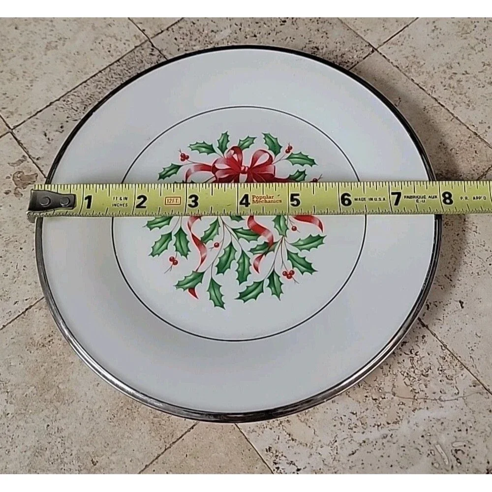 Lenox Holiday Platinum  Accent Salad Plate Excellent Condition